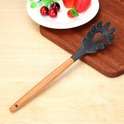 Runshiwan Wood Handle Silicone Kitchenware Non-stick Cooking Utensils (Noodles Scoop)