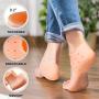 Povihome Heel Cushions Protectors, Plantar Fasciitis Inserts (1/5 Thick), Silicone Heel Pads for Cracked, Dry, Achilles Heels, Heel Pain Relief - 3 Pairs