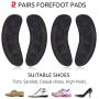 Urwalks Ball of Foot Cushions for High Heels, Non-Slip Comfortable Forefoot Pads Metatarsal Pads All Day Pain Relief, Toe Cushions for Forefoot - 2 Pairs (Black)