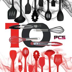Ksone Cooking Utensil Set,10pcs Non-Stick Kitchenware Silicone Heat Resistant Kitchen Baking Tool Cooking Tool Sets