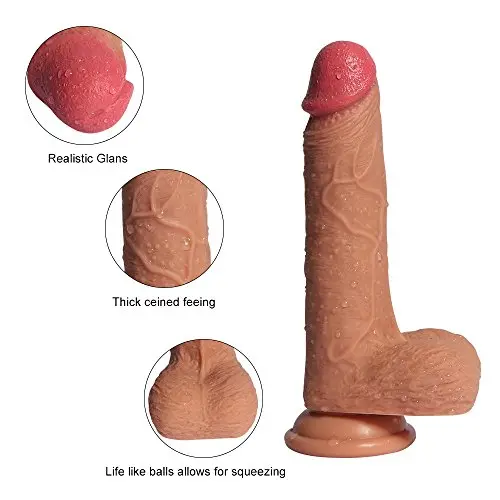 Realistic Dildo with Strong Suction Cup - HoneiLife 7.5 Inch G-Spot Silicone Dildos Bendable Women Toys Lifelike Anal Dildo, Adult Sex Toys for Female Masturbation,Realistic Penis for Beginners