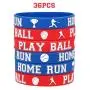 Baseball Rubber Wristband Bracelets ? Kids Party Favors School Carnival Prize Sports Gifts Supplies 36Ct