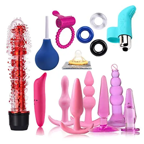 15Pcs Adult Six Toys Kit for Couples Amal Plug Vibrantor Amus Massage Kit for Men