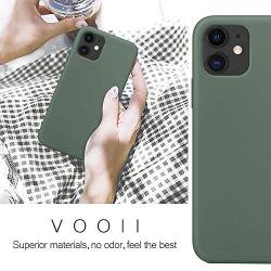 Vooii iPhone 11 Case, Soft Liquid Silicone Slim Rubber Full Body Protective iPhone 11 Case Cover (with Soft Microfiber Lining) Design for iPhone 11 - Pine Green