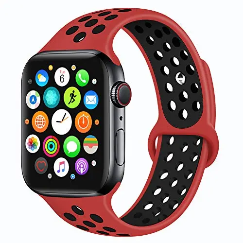 Bravely klimbing Compatible with Apple Watch Band 44mm 42mm 40mm 38mm, Soft Silicone iWatch Bands Replacement Sport Bands for iWatch Series 5 4 3 2 1 for Men and Women S/M M/L