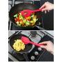 KingLiang 5 Pcs Cream Spatula Blade Batter Mixer Silicone Cooking Baking Kitchenware Set (Red)