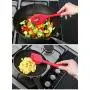 KingLiang 5 Pcs Cream Spatula Blade Batter Mixer Silicone Cooking Baking Kitchenware Set (Red)