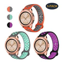 Valband Compatible Samsung Galaxy Watch (42mm) Band/Galaxy Watch Active (40mm) Bands, Soft Silicone 20mm Watch Band Replacement Sport Strap Wristband for Women Men