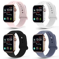 NUKELOLO Sport Band Compatible with Apple Watch 38MM 40MM 42MM 44MM,Soft Silicone Replacement Strap Compatible for Apple Watch Series 5/4/3/2/1