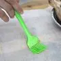 WARMBUY Set of 4 Silicone Pastry Basting Grill Barbecue Brush, Solid Core and Hygienic Solid Coating, Red, Blue, Orange, Green, 8-3/4 Inch Long