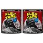 Flex Tape Rubberized Waterproof Tape, 4" x 5, Black (2 Pack)