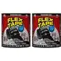 Flex Tape Rubberized Waterproof Tape, 4" x 5, Black (2 Pack)