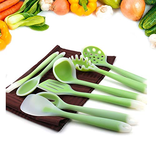 Silicone Kitchenware Nonstick Kitchenware Cooking Shovel Spoon Butter Scrape Baking Tools(8 Packs)