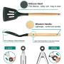 Silicone Cookware Set, 11 Non-Stick Heat-Resistant Silicone Kitchenware, Wooden Handles, Best Kitchen Tool Gadgets, Suitable for Cooking