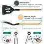 Silicone Cookware Set, 11 Non-Stick Heat-Resistant Silicone Kitchenware, Wooden Handles, Best Kitchen Tool Gadgets, Suitable for Cooking