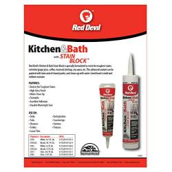 Red Devil 0750 DuraGuard Plus Kitchen and Bath Sealant, 10.1 Oz, Hdpe Cartridge, Smooth, Colored Paste, White