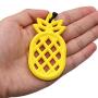 Chew Necklace for Boys and Girls - Silicone Pineapple Chewable Pendant for Teething, Autism, Biting, ADHD, SPD, Sensory Oral Motor Aids for Kids, Chewy Toy Jewelry for Adults (Yellow)