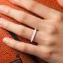 ThunderFit Womens Triangle Diamond Stackable Rings 4 Pack Thin Silicone Wedding Rings - 2.5mm Wide - 2mm Thick
