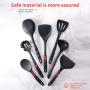 7Pcs Kitchen Utensil Set, Kitchenware Set Heat Resistant Food-grade Silicone Non Toxic Non-Stick Cooking Utensil Set