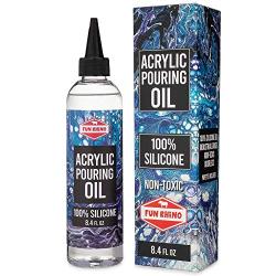 Acrylic Pouring Oil 100% Silicone - Large 8.4 Oz. Size (Includes Pipette)