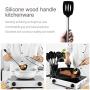 WSZZF311 Silicone Cooking Kitchenware Spoon Soup Ladle-Egg Spatula Turner Kitchen Tools Cooking Utensil Set Dinnerware Tools 8Pcs