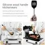 WSZZF311 Silicone Cooking Kitchenware Spoon Soup Ladle-Egg Spatula Turner Kitchen Tools Cooking Utensil Set Dinnerware Tools 8Pcs