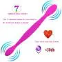 Silicone Waterproof Double Head Massager is an Energetic 7 Frequency Slim Toy for Men and Women