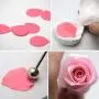 AK ART KITCHENWARE Fondant Rose Veining Molds and Stainless Steel Fondant Cutter Set for Decorating Wedding Cakes Silicone Veiner Sugarpaste Making Tool A361-1&VM057