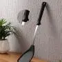 Jdeepued Silicone kitchenware Solid Silicone Spatula Non Stick Heat Resistant Pancake Turner with Stainless Steel Handle Cookware Kitchen Tools Black Silicone Kitchen Utensils