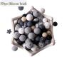 Baby Silicone Teether Beads 100pcs BPA Free Food Grade Teething Beads Black and White Series DIY Jewelry Chewable Nursing Necklace Accessories