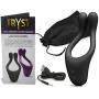 Doc Johnson TRYST - Multi Erogenous Zone Silicone Vibrator and C-Ring - Focused Stimulation For Both Partners - Synergistic Vibrations - Black