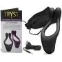 Doc Johnson TRYST - Multi Erogenous Zone Silicone Vibrator and C-Ring - Focused Stimulation For Both Partners - Synergistic Vibrations - Black
