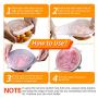Silicone Stretch Lids 12 Pack, Reusable Durable and Expandable Food Covers Fits Various Sizes and Shape of Containers, Superior for Keeping Food Fresh, Microwave, Dishwasher -TESUE
