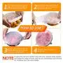 Silicone Stretch Lids 12 Pack, Reusable Durable and Expandable Food Covers Fits Various Sizes and Shape of Containers, Superior for Keeping Food Fresh, Microwave, Dishwasher -TESUE