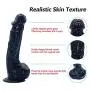 MXJYB 9.25 Inch T-Shirt Big Silicone Flexible Dick with Strong Suction Cup Huge s Adult Sexy Products Sexy Toys for Women MXJYB (Color : Black)