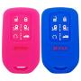 2Pcs Coolbestda Silicone Key Fob Remote Accessories Protector Holder Skin Jacket Cover Case for 2018 Honda Odyssey elite