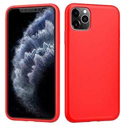 TiMOVO Compatible with iPhone 11 Pro Case, Liquid Silicone Gel Shockproof Soft Microfiber Lining Slim Cover for Apple iPhone 11Pro 5.8 inch 2019 - Red