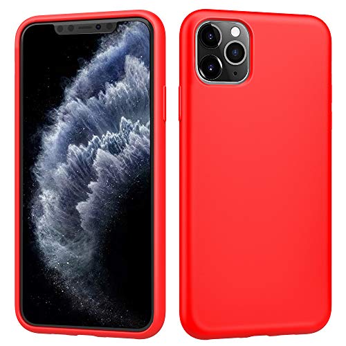 TiMOVO Compatible with iPhone 11 Pro Case, Liquid Silicone Gel Shockproof Soft Microfiber Lining Slim Cover for Apple iPhone 11Pro 5.8 inch 2019 - Red