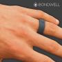 BONDWELL Silicone Wedding Ring for Men Save Your Finger & A Marriage Safe, Durable Rubber Wedding Band for Active Athletes, Military, Crossfit, Weight Lifting, Workout