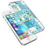 iPhone SE 5s 5 Case, Blue Flower Shock-Absorption TPU Rubber Bumper iPhone SE 5s 5 Case, Ultra Thin Slim Protective Cover for iPhone SE 5s 5-Clear