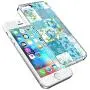 iPhone SE 5s 5 Case, Blue Flower Shock-Absorption TPU Rubber Bumper iPhone SE 5s 5 Case, Ultra Thin Slim Protective Cover for iPhone SE 5s 5-Clear
