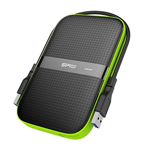 Silicon Power 2TB Rugged Portable External Hard Drive Armor A60, Shockproof USB 3.0 for PC, Mac, Xbox and PS4, Black