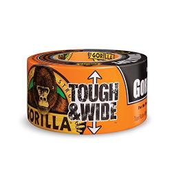 Gorilla Tape, Black Tough & Wide Duct Tape, 2.88" x 30 yd, Black, (Pack of 1)