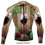 SCOCICI Cycling Jersey Long Sleeves Men,Wine Glass Grapes Rustic Wood Kitchenware Home a