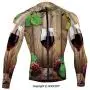 SCOCICI Cycling Jersey Long Sleeves Men,Wine Glass Grapes Rustic Wood Kitchenware Home a