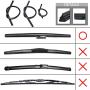 For Honda Pilot 2016-2018, OTUAYAUTO Windshield Wiper Blade Refills - Replace OEM: 76622-SMA-004, 76622-TG7-A01, 76622-TZ5-A01