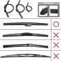 For Honda Pilot 2016-2018, OTUAYAUTO Windshield Wiper Blade Refills - Replace OEM: 76622-SMA-004, 76622-TG7-A01, 76622-TZ5-A01