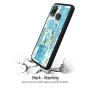 Samsung Galaxy A40 Case, Blue Flower Shock-Absorption TPU Rubber Bumper Samsung Galaxy A40 Case, Ultra Thin Slim Protective Cover for Samsung Galaxy A40-Black