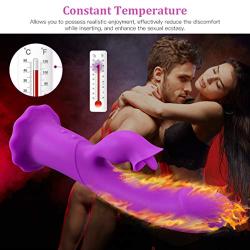 Thrusting Tongue Vibrator with Powerful Thrusting Actions 10 Vibration Modes for G Spot Clitoris Stimulation, UTIMI Waterproof Dildo G-spot Vibrator Personal Sex Toy for Women, Rechargeable Purple