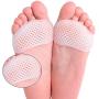 Metatarsal Pads,Ball of Foot Cushions,Silicone Forefoot Sleeve,Toe Separator,Metatarsalgia Insoles,Best for Mortons Neuroma Callus,Diabetic Feet,Hammer Toe,High Heels Foot Pain Relief,6 PCS (White)